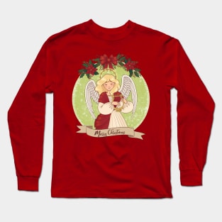 Christmas Angel red Long Sleeve T-Shirt